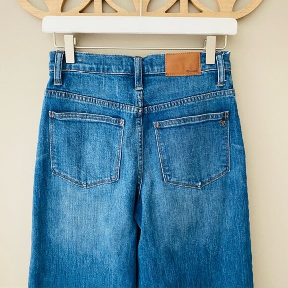 Madewell Wide-Leg Crop Denim Jeans Blue Sz 25 - Picture 6 of 11